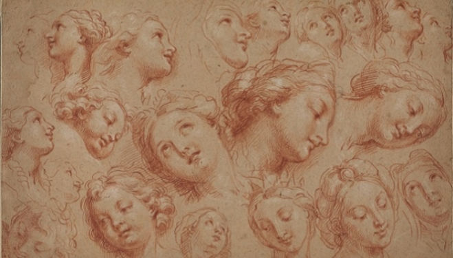 Michel, the Younger Corneille (1642-1708)  Study of heads 