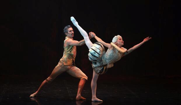 Northern Ballet, Joseph Taylor and Minju Kang in Casanova. Photo: Emma Kauldhar