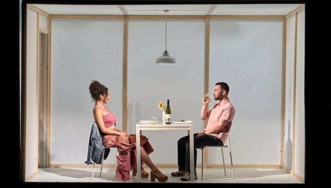 Siena Kelly and Jake Davies in This Is Not Who I Am at the Royal Court. Photo: Manuel Harlan 