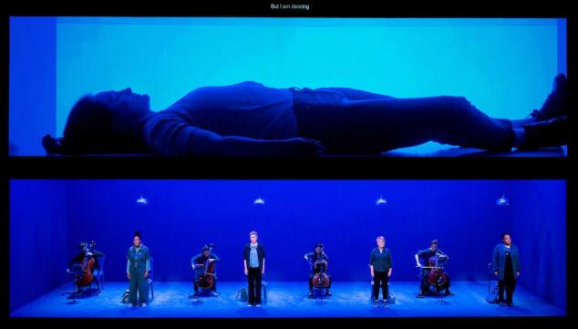 The Blue Woman in the Linbury Theatre at the Royal Opera House. Photo: Camilla Greenwell