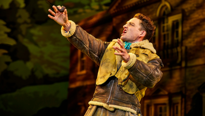Laurie Davidson (Jack Absolute) in Jack Absolute Flies Again at the National Theatre. Photo: Brinkhoff Moegenburg