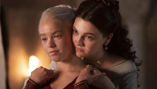 Milly Alcock and Emily Carey in House of the Dragon, Sky Atlantic (Photo: Sky/HBO)
