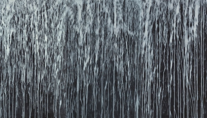 Richard Long, Mississippi River Blues, 2014,A four panel carborundum relief printed on Hahnemühle Etching White, Courtesy Richard Long and Alan Cristea