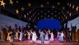English National Opera chorus and principals in It's a Wonderful Life. Photo: Lloyd Winters