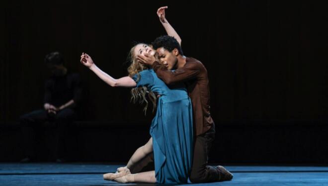 Lauren Cuthbertson and Marcelino Sambé in The Cellist. The Royal Ballet © 2020 ROH. Photo: Bill Cooper