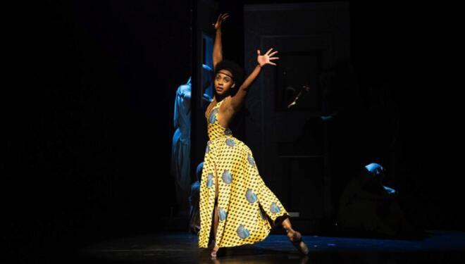Casa Pancho's Ballet Black in Mthuthuzeli November's NINA: By Whatever Means.  Dancer Isabella Coracy © Bill Cooper