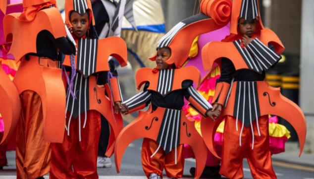 Mahogany Carnival Arts in Wemba's Dream: Join the Journey.  Photo: Chris Winter/Wembley Park