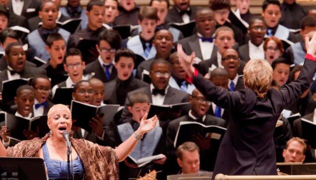 Marin Alsop conducts the Gospel Messiah on 7 Dec at the Royal Albert Hall