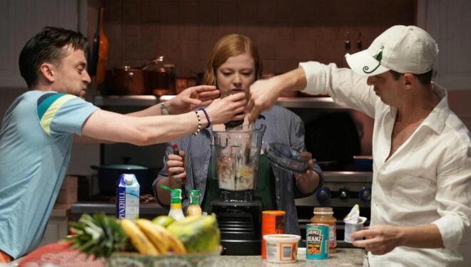 Kieran Culkin, Sarah Snook and Jeremy Strong in Succession season 4, Sky Atlantic (Photo: Sky/HBO)