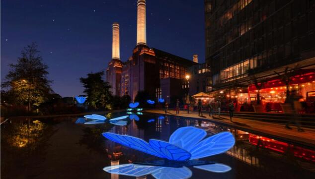 Battersea Power Station Light Festival – Butterfly Effect by Masamichi Shimada