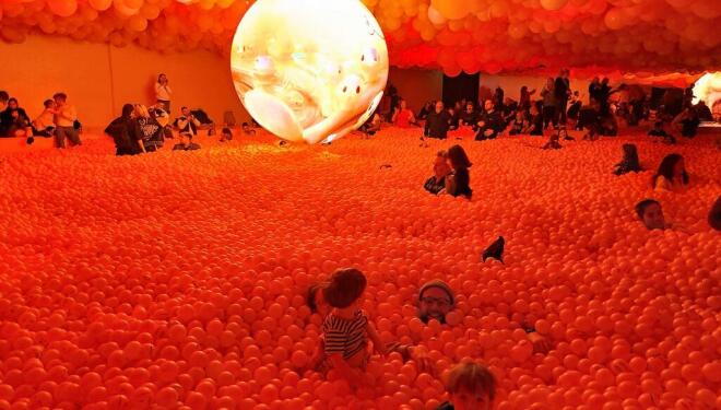 The ultimate ball pit: Hyperfeeling at the Balloon Museum. Photo: Claudia Pritchard