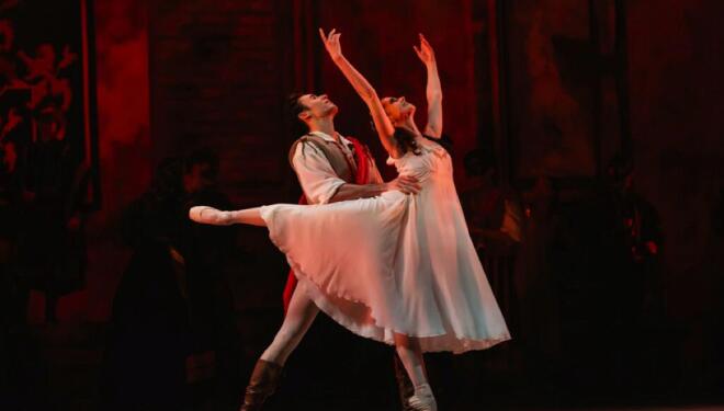 Northern Ballet, Dominique Larose and Joseph Taylor in Romeo and Juliet. Photo: Emily Nuttall