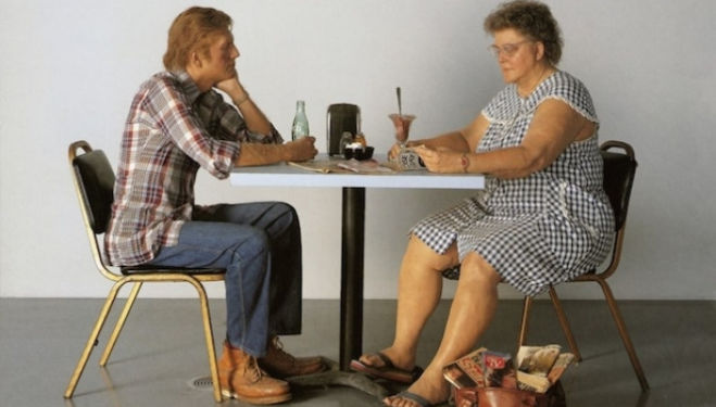 Courtesy the Estate of Duane Hanson and Gagosian Gallery Photography by Alan Ginsburg, Hamburg Duane Hanson Self Portrait with Model ©The Estate of Duane Hanson