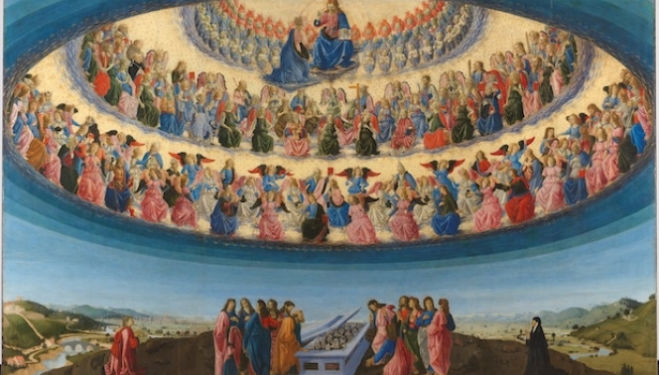 The Assumption of the Virgin, Francesco Botticini artist, Probably about 1475-6, National Gallery London