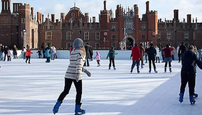 Hampton Court's ice rink reopens for Christmas