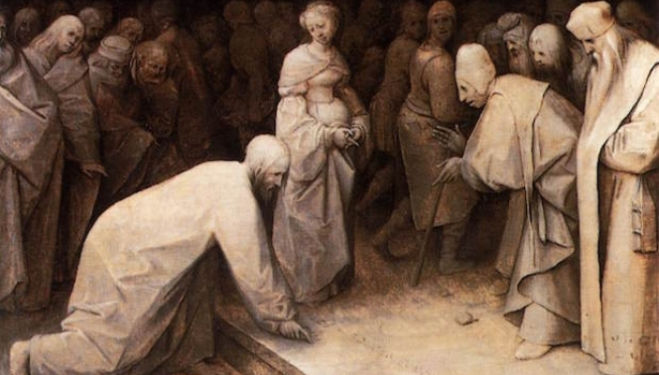 Bruegel Christ and the Woman Taken in Adultery © Courtauld