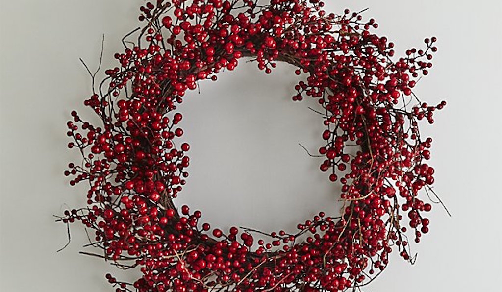 Crate and Barrel, Red Berry Wreath