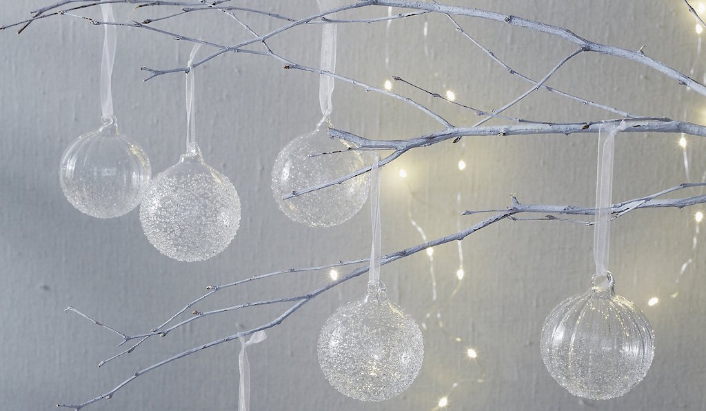The White Company, Flecked Glass Baubles