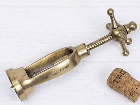 Toast time: vintage personalised corkscrew