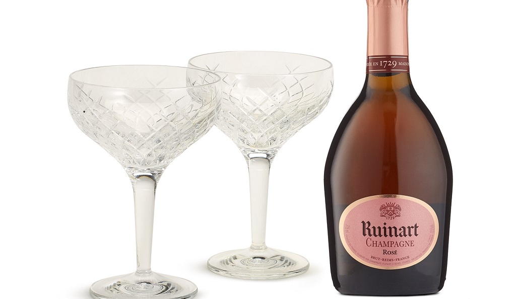 Barwell crystal cut champagne coupe