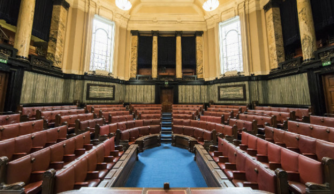 Witness for the Prosecution: London County Hall. Photo by Helen Maybanks
