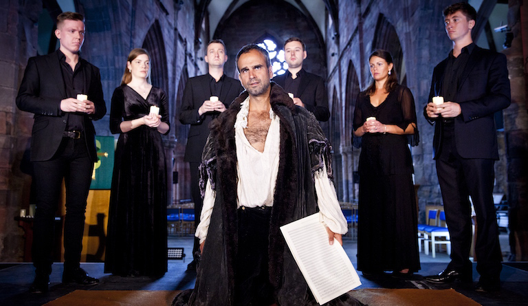 Gerald Kyd plays the murderous composer Gesualdo in Breaking the Rules, at Baroque on the Edge. Photo: Robin Mitchell