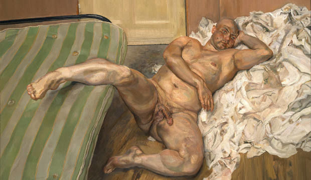 Lucian Freud, Man with Leg Up, 1992