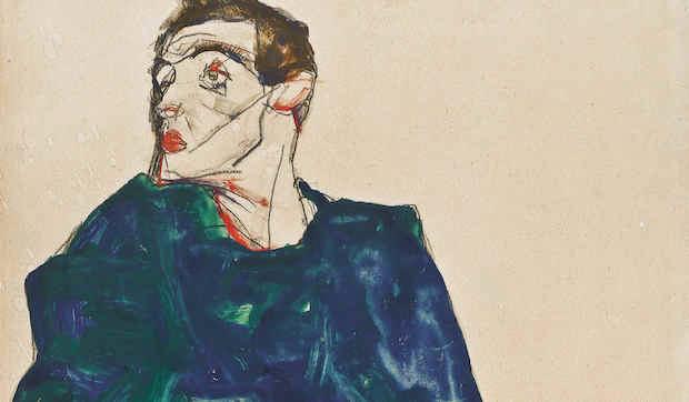 Egon Schiele: Detail: The Caller, 1913
