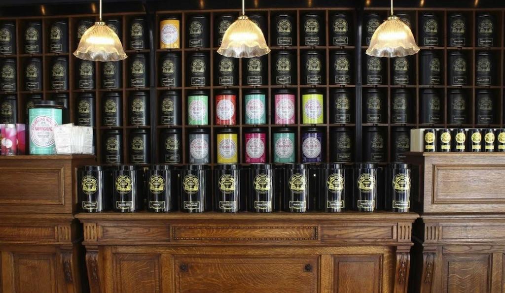 Retail Display Of Mariage Freres Tea In Covent Garden London Uk