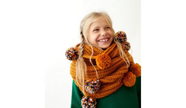 Best pre-teen friendly scarf: Pom-Pom snood at Zara