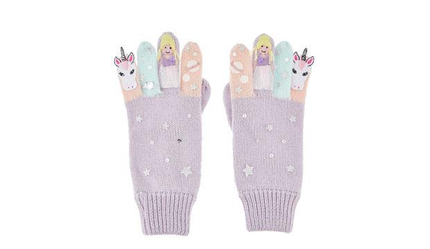 Best gloves for a princess: Unicorn fairy novelty gloves at Monsoon