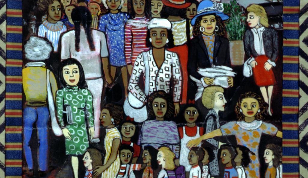 Faith Ringgold, Working Women, 1996, Acrylic on canvas with pieced fabric, © 2018 Faith Ringgold / Artists Rights Society (ARS), New York, Courtesy ACA Galleries, New York