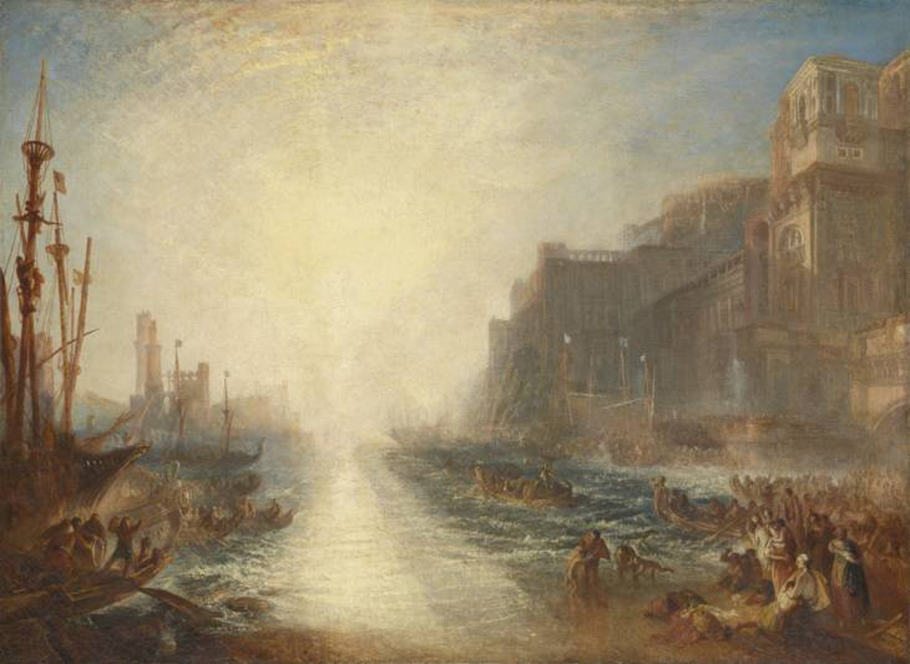 JMW Turner  Regulus 1828, reworked 1837  Oil paint on canvas support: 895 x 1238 mm frame: 1135 x 1460 x 93 mm painting Tate. Accepted by the nation as part of the Turner Bequest 1856 