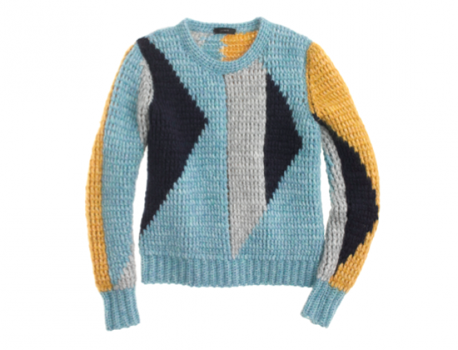 Geometric print mohair sweater, Fall 2014