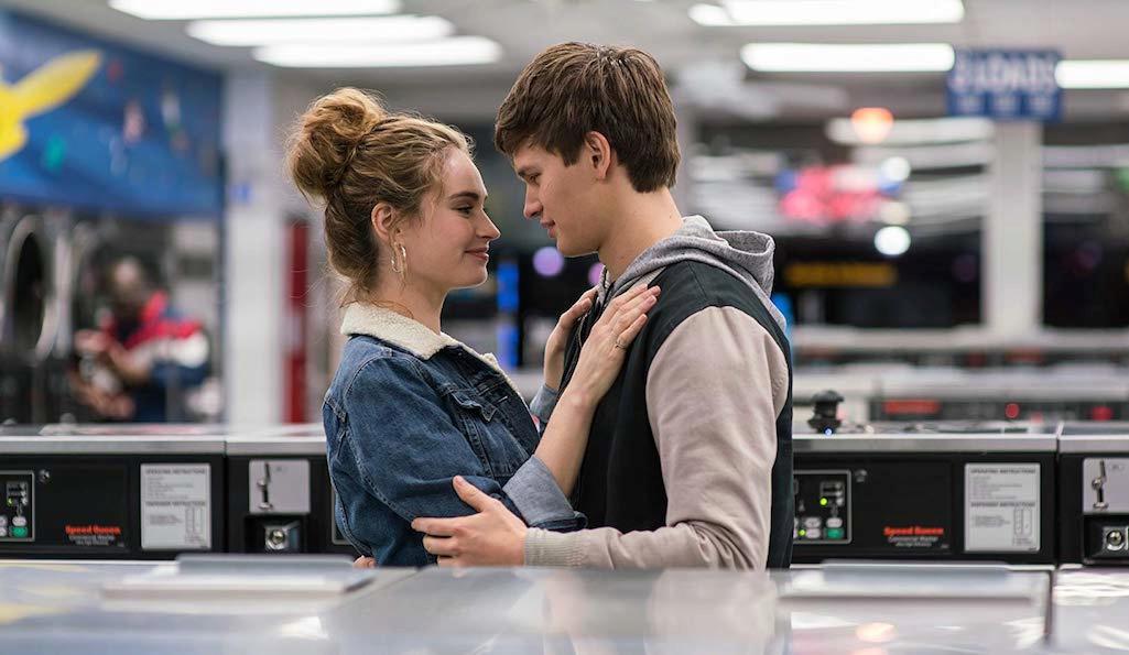 Lily James and Ansel Elgort in Baby Driver 