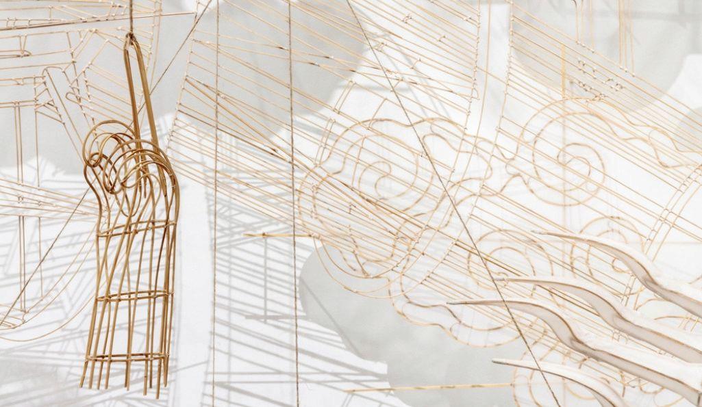 All Fingers Must Point Down, 2015 (Detail) Bamboo, silk. Courtesy Ai Weiwei Studio Photo: Joshua White 