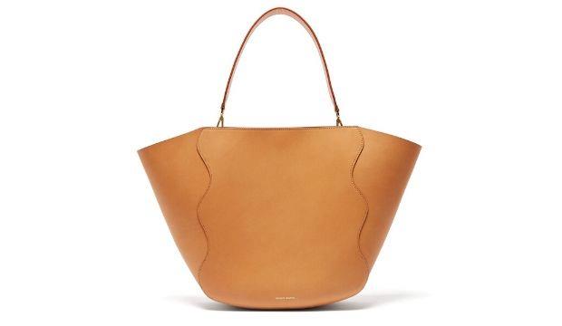 8. ​Mansur Gavriel Ocean pink-lined leather tote bag 