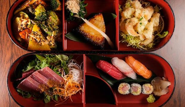 Sushi Nobu style with bento boxes to go