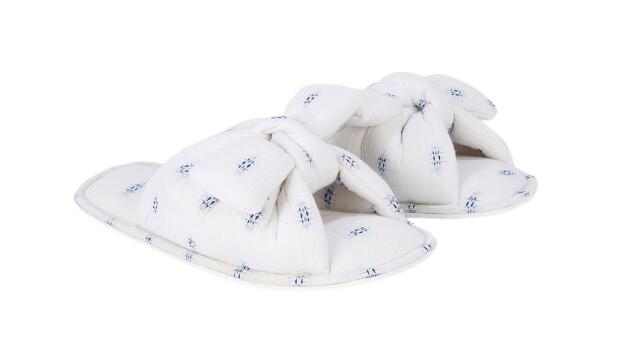 The White Company cotton knot slippers, £30
