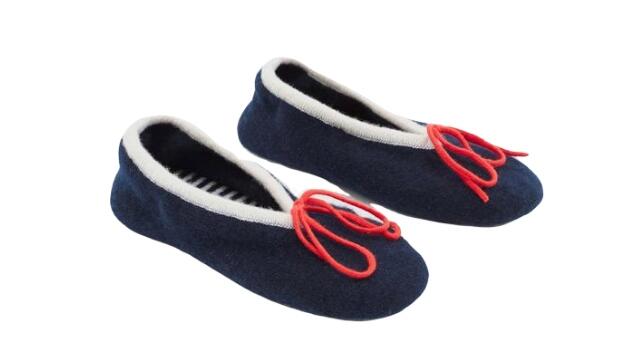 Chinti & Parker navy coulour block slippers, £85