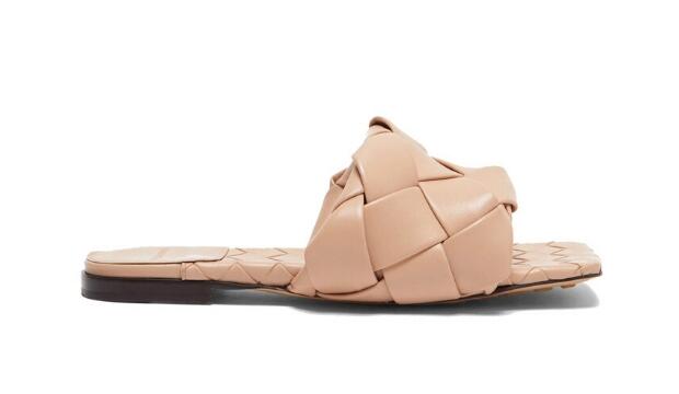 Bottega Veneta intrecciato-woven leather slides, £870