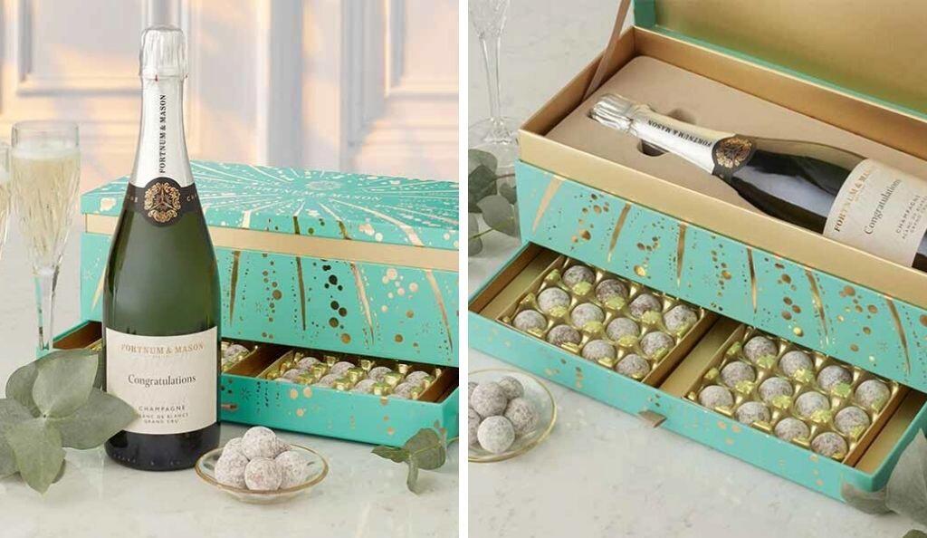 Personalised Champagne and Chocolates 