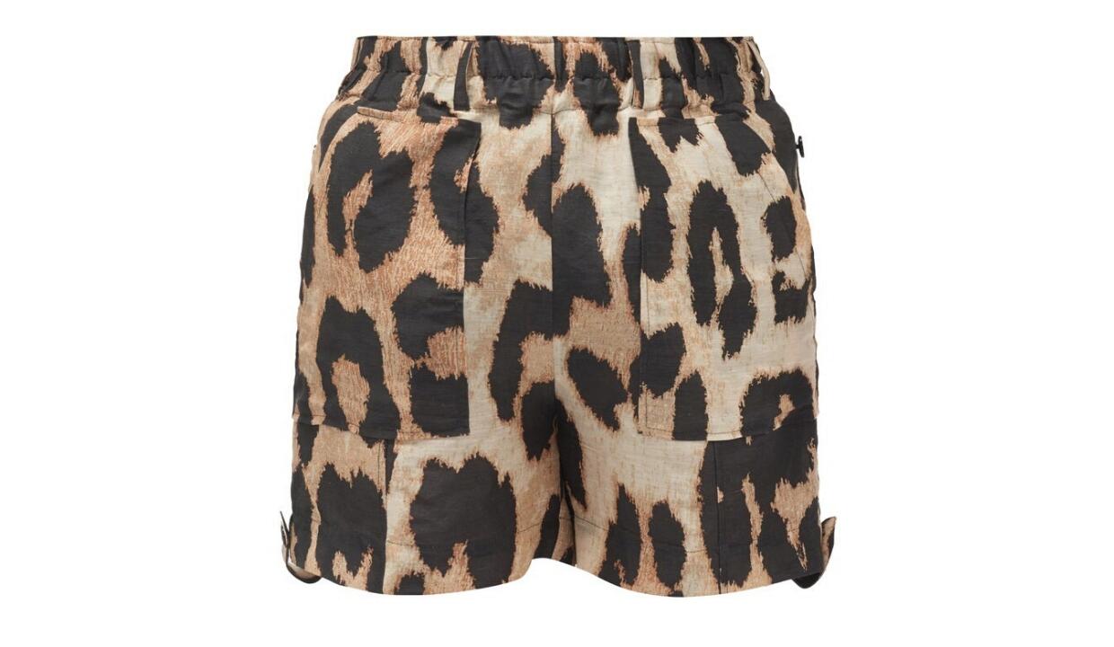 Ganni leopard-print linen-blend shorts, £175