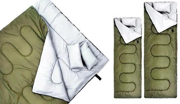 Convertable double to single sleeping bag 