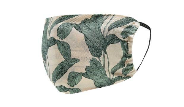​Palm leaf-print silk face covering, £40