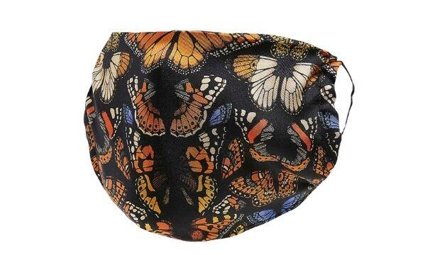 ​Butterfly-print silk face covering, £40