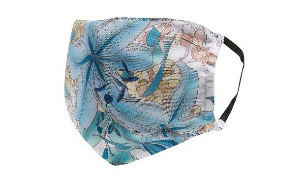 ​Lily floral-print silk face covering, £40