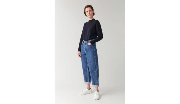 Cos high-waisted organic cotton tapered jeans, £69