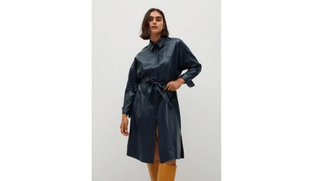 Violeta by Mango faux-leather shirt dress, £69.99