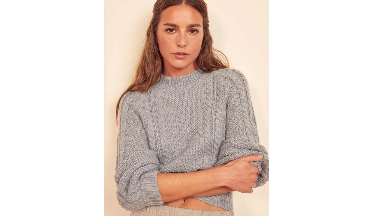 Reformation Dita cable knit sweater, £265